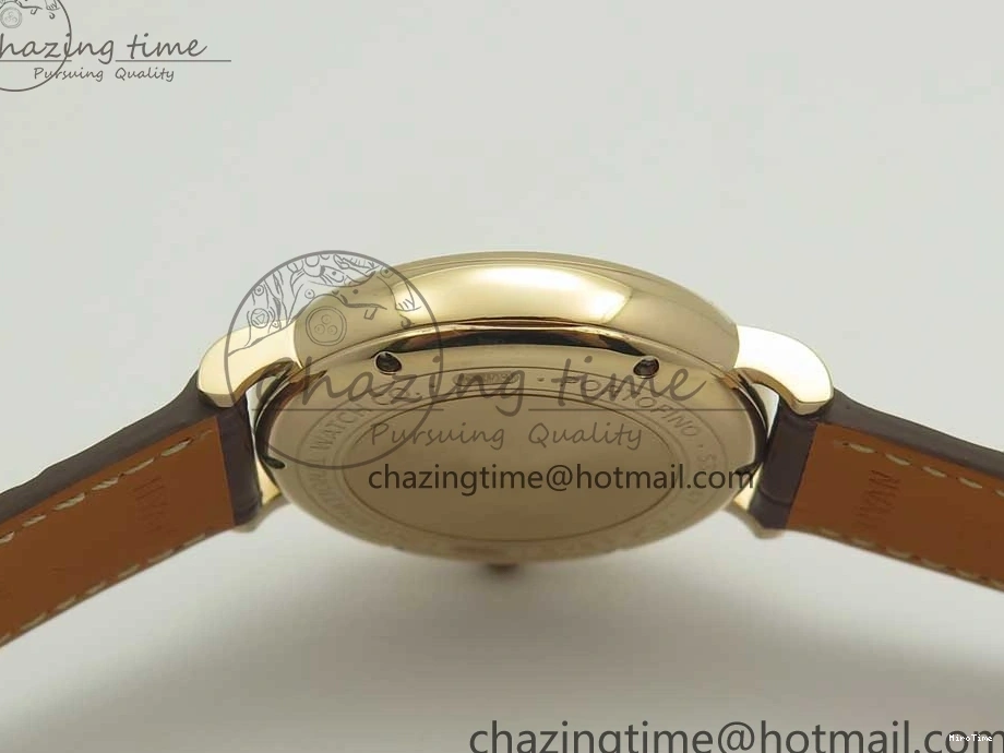 MIROTIME 0224 SportInspired Portofino IW458101 RG MK 1:1 Best Edition Gray Dial On Brown Leather Strap MIYOTA 7165